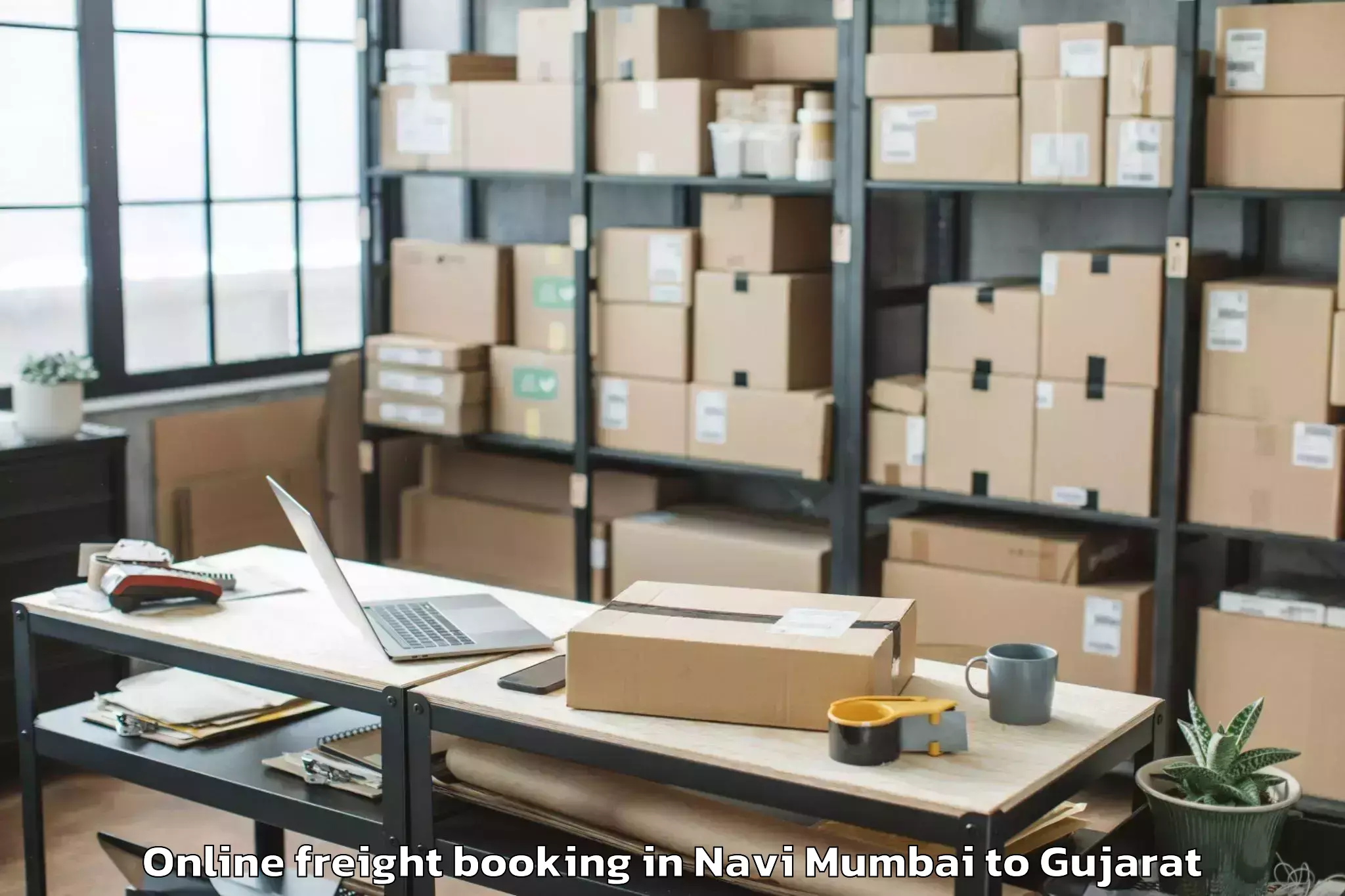 Affordable Navi Mumbai to Vyara Online Freight Booking